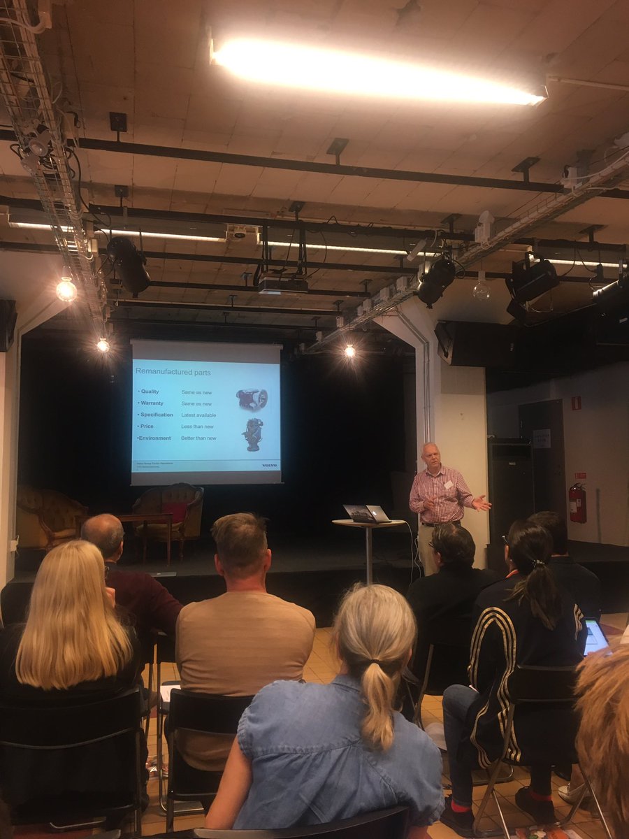 MistraRees's tweet photo. REES partner @VolvoGroupSE presenting a circular business model for remanufacturing at #MISTRAREES annual meeting 2017. https://t.co/9RH7HDHHx2