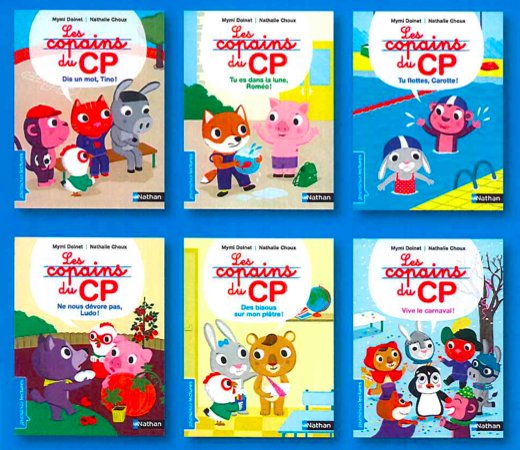C'est aussi la rentrée pour Les Copains du CP, une série pour faire ses premiers sur les chemins de la lecture, éditions Nathan.