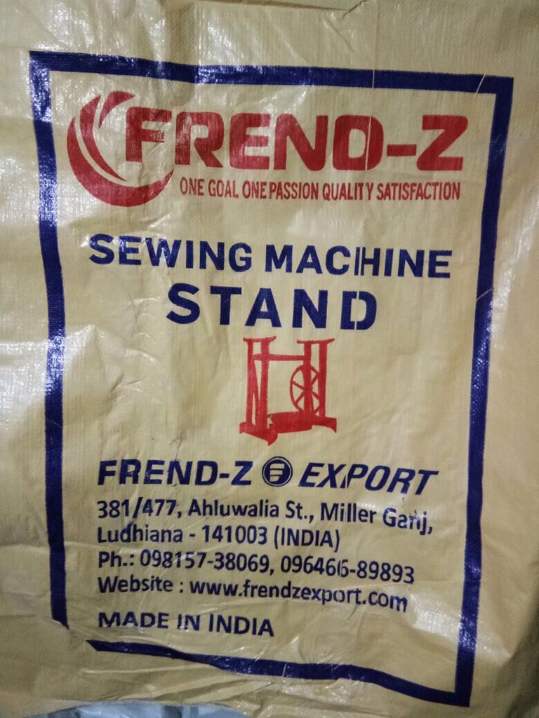 frendzexport's tweet image. Our New Packing Bag for Sewing Machine Stand 😊
#frendzexport #sewing #machine #stand #india #pakistan #nepal #dubai
