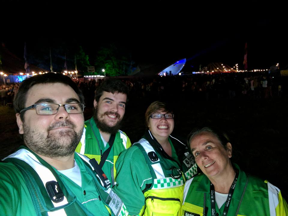 Jess, Robin and Megan were out representing <a href="/AberLINKSStJohn/">Aberystwyth LINKS</a> at Big Tribute festival helping @stjohnaberystwyth and @stjohndyfed. #MySJADay