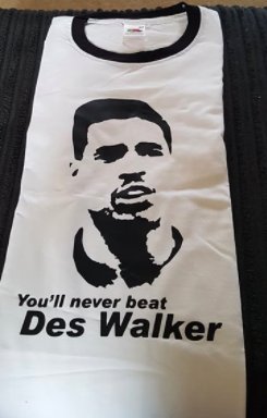 RedDogClothing's tweet image. Des Walker T-Shirt. DM to order. Discounts available. £8.00 for two on these at the moment. Stock on pics. #nffc #coyr #sale