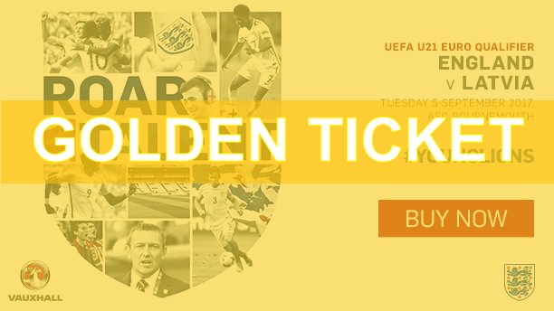 HampshireFA's tweet photo. 11:30am-4pm today, we are placing 5 England U21s v Latvia U21s GOLDEN TICKETS across our website. 5 people = win 5 tickets TODAY #luckydip https://t.co/rAWBGTmcEk