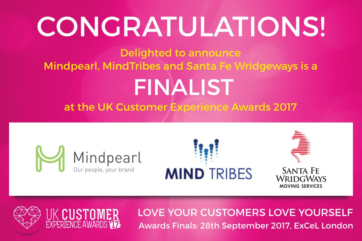 MindpearlGroup's tweet photo. We're delighted to announce we are finalists in FIVE categories at this years #CXAwards @UKCXAwards See you all in London. https://t.co/QEgL5eUbaW