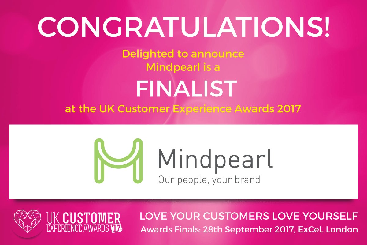 MindpearlGroup's tweet photo. We're delighted to announce we are finalists in FIVE categories at this years #CXAwards @UKCXAwards See you all in London. https://t.co/QEgL5eUbaW