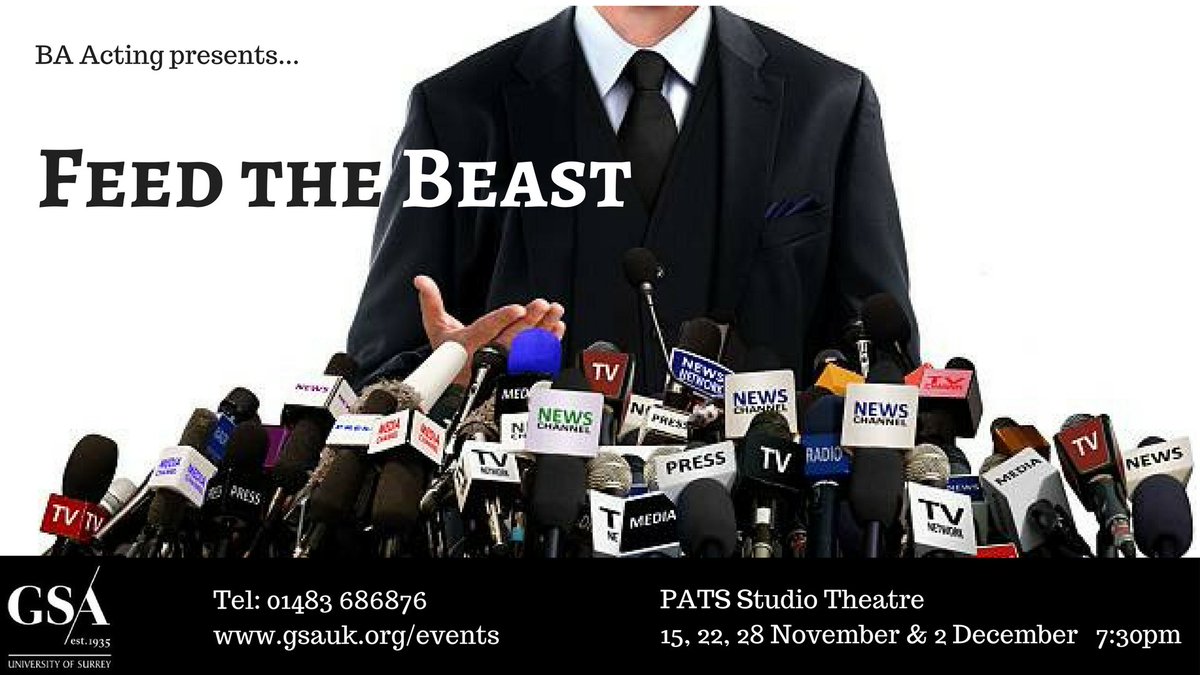 GSA BA Acting present Antigone, Feed the Beast, DNA and Animal Farm this Autumn Season #autumnseason #plays #acting #guildfordevents