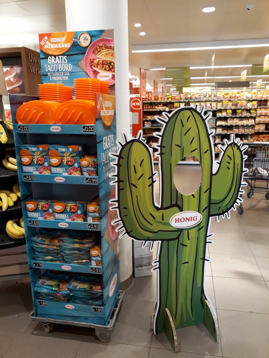 HeinzFieldSales's tweet photo. Nu in diverse winkels: gratis  taco bord bij #Honig Mexicaans! En voor de kleintjes: op de foto als cactus! https://t.co/hCqfaW7qNf