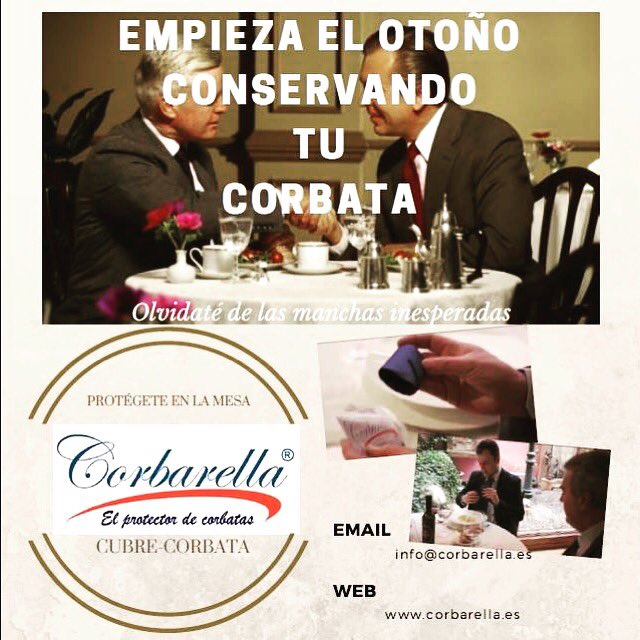 corbarella's tweet photo. Comienza con buen pie y este otoño #cubre la #corbata con #estilo con #cubrecorbatas #corbarella y #olvídatedelasmanchas https://t.co/XtBPNejX2t