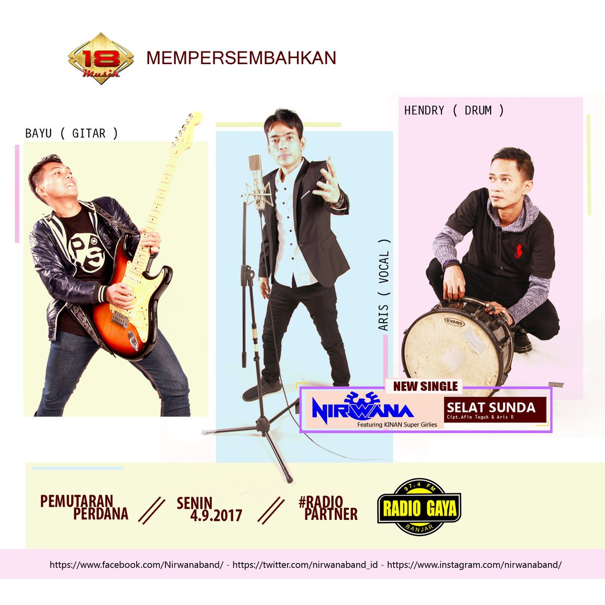 #PemutaranPerdana @Nirwanaband_ID - Selat Sunda Feat Kinan SuperGirlies @18MusikOfficial #Nirwana_SelatSunda