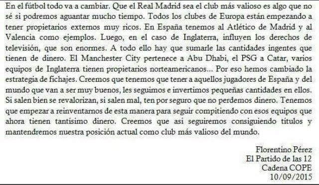 Paul_Tenorio's tweet photo. Esto lo dijo Florentino en 2015, pero lo vio y lleva preparando al club para competir contra ello desde varios años antes. Ya os lo conté https://t.co/rRTGKbcPcb