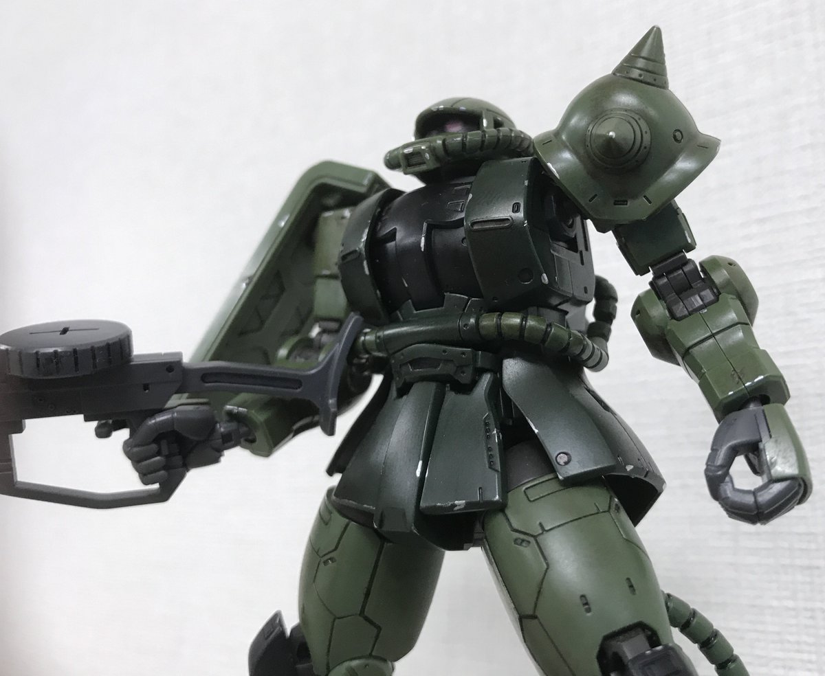 椋鳥 むくどり Ar Twitter ガンプラ ウェザリング ザクは義務教育 Hg ザクii C型 リアルタッチマーカーでウェザリング練習 無塗装 合わせ目処理なし 後半はもうヤケクソ