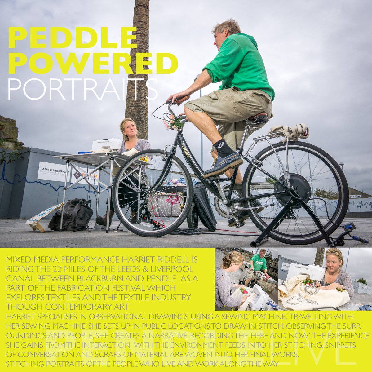 PendleLive's tweet photo. Peddle Powered Portraits... READ MORE..https://t.co/h7pIi28qrT 
@HarrietRiddell @Superslowway #brilliantburnley #fabrications https://t.co/HgovOou3oC