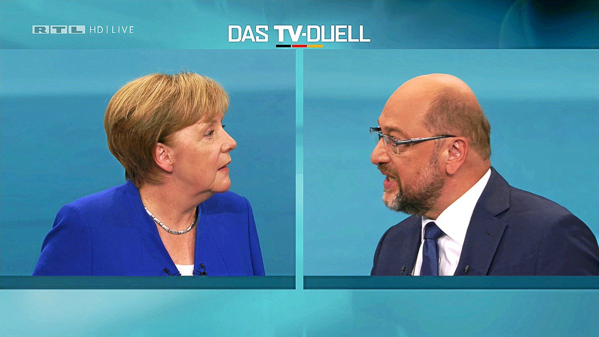 TAOnline's tweet photo. TV-Duell: So bewerteten die Thüringer Zuschauer Angela Merkel und Martin Schulz mit unserem #debatometer:  https://t.co/R2UrVW6j7w  #btw17 https://t.co/0ZVGOojw1O
