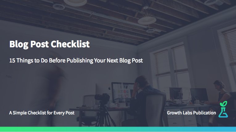 GrowthLabsMKTG's tweet photo. Grow your business with each #SaaSblog post! Download the FREE Blog Post Checklist today https://t.co/Z14qtjQVpr #contentmarketing https://t.co/rNv5NAHJPJ