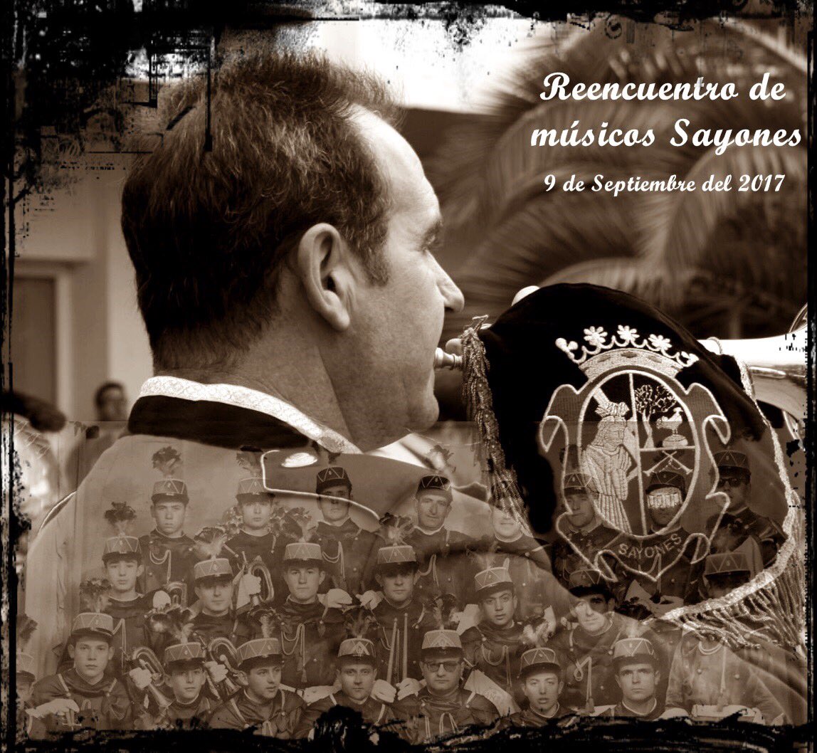 BandaSayones's tweet photo. Este sábado será un día precioso e inolvidable en nuestra historia.
Se trata del Primer Reencuentro Sayon.
¡¡OS ESPERAMOS!! https://t.co/0gvCAMMEqf