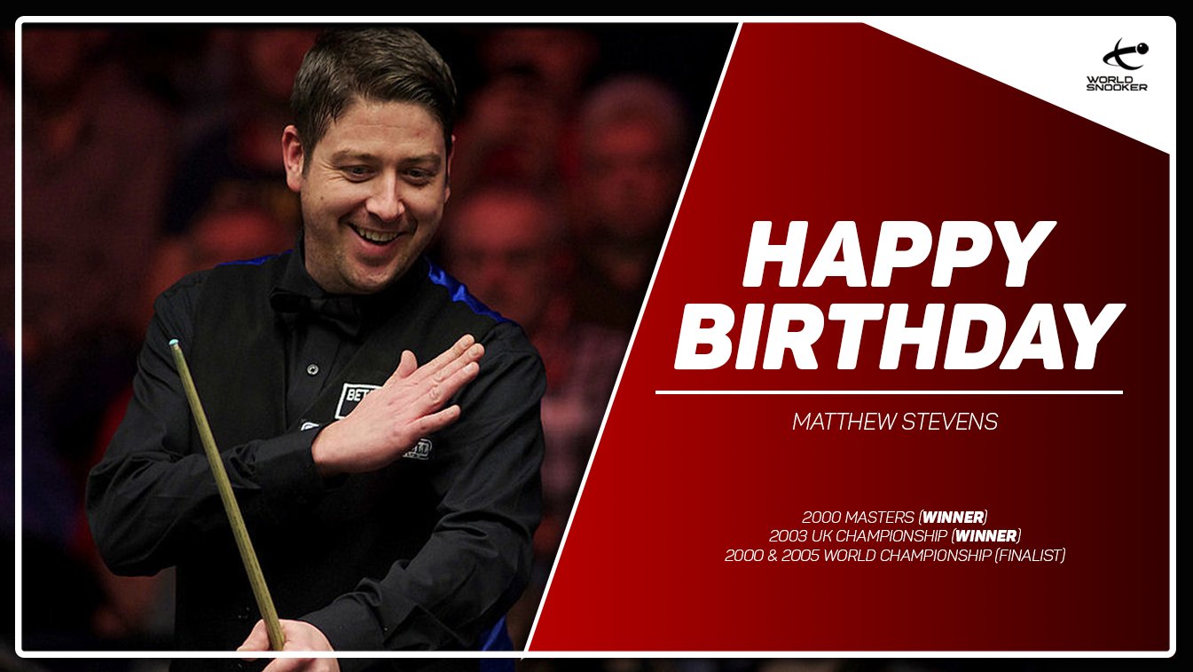 2000 Masters 2003 UK Championship 2000 + 2005 World Champs (Finalist) Happy 40th Birthday to Matthew Stevens! 