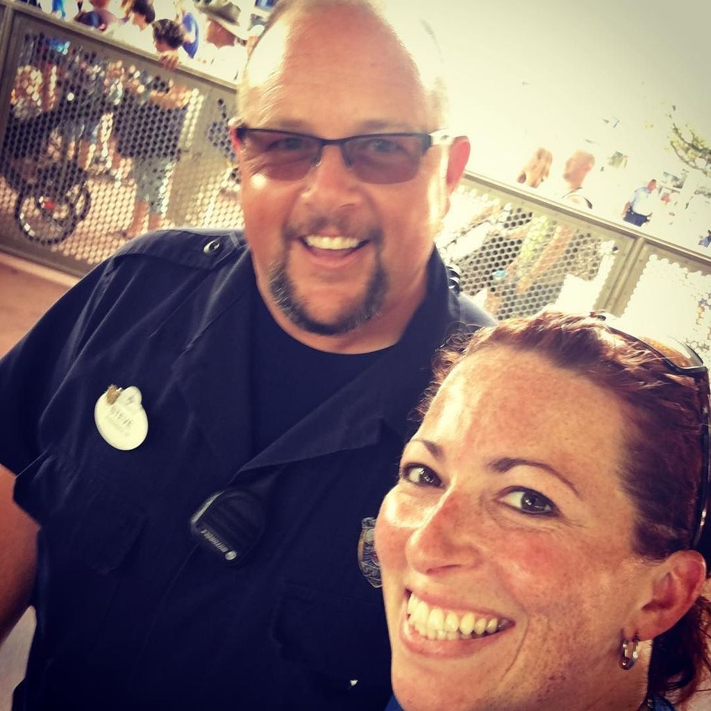 backtowdw's tweet photo. We forgot our #joceandsteveselfie yesterday but here's today while he's working! #protectingthemagic #epcot #moman… https://t.co/kbGxSig5eR https://t.co/GHlN13w4qk