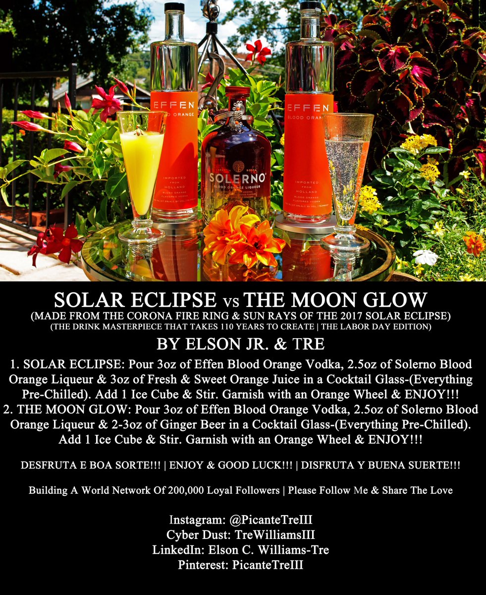 PicanteTreIII's tweet photo. SOLAR ECLIPSE -vs- THE MOON GLOW
#EffenVodka #LaborDay #Solerno #MondayMotivation #Vodka #SolarEclipse2017 #sol #drinks #PowerFinale #Today https://t.co/BrNb0triMU