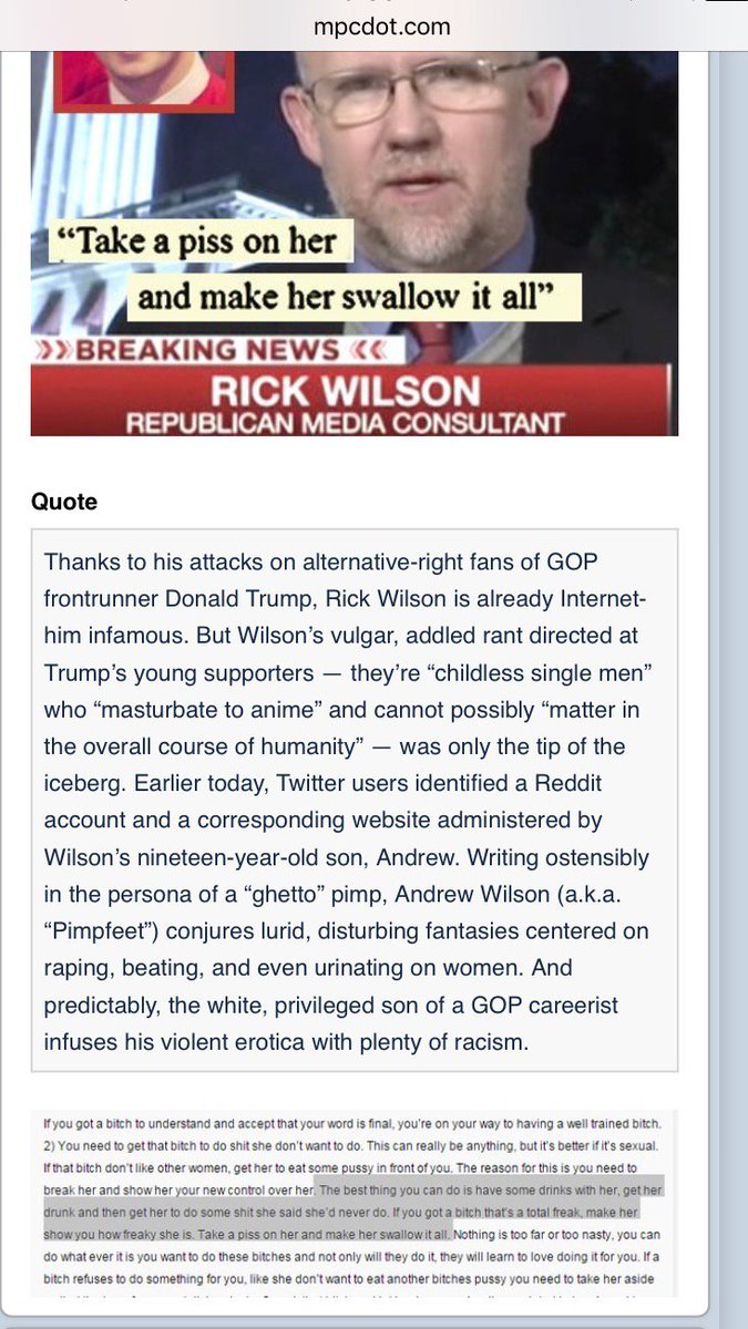 rick wilson twitter on Pisspimp Hashtag On Twitter