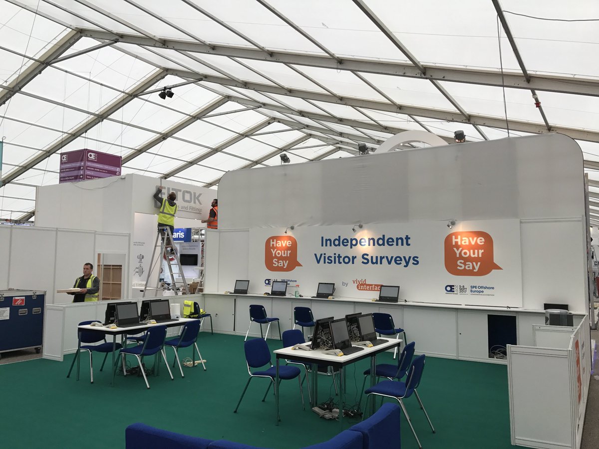 VividInterface's tweet image. Stand is starting to take shape for #OffshoreEurope If you're visiting over the next 4 days come have your say at stand 2B50