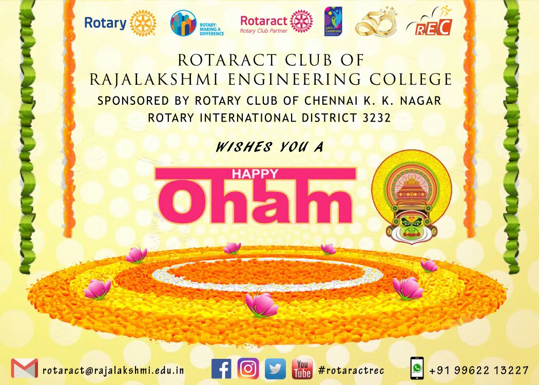 rotaractrec's tweet photo. "Happy Onam".

Regards 
Team RCREC https://t.co/Fue2V4v9SG