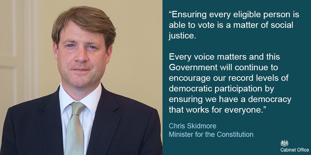 cabinetofficeuk's tweet photo. Chris Skidmore is in Bristol to celebrate with those people who will benefit from changes to Anonymous Voter Registration #EveryVoiceMatters https://t.co/iarcqz4dkT
