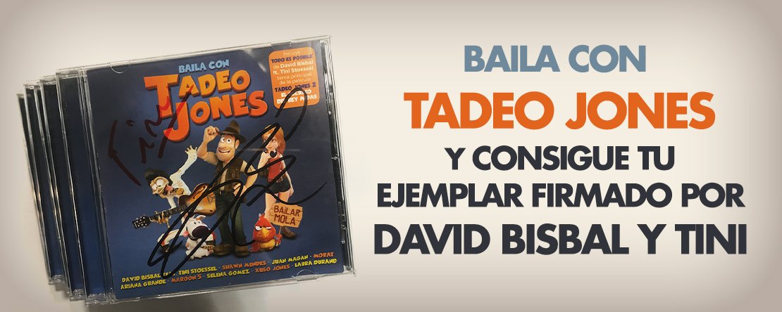 UniversalSpain's tweet photo. Baila con Tadeo Jones y consigue un ejemplar firmado por @davidbisbal y @TiniStoessel! Participa ya en https://t.co/A1FFKxd0LA https://t.co/GShYweLXUo