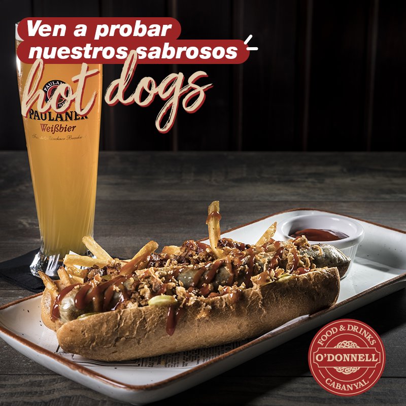odonnellvlc's tweet photo. Hot Dog made in O'Donnell: salchicha con cebolla crujiente, dados de pepinillo agridulce y crispy bacon aderezado con salsa O'Donnell #yummy https://t.co/TqamZm1eor
