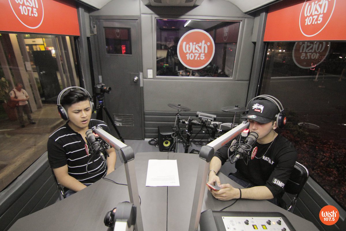 wish1075's tweet photo. Pinoy Boyband Superstar alumni @mikoandgab grace today's Roadshow with their first ever single, "Hugot"! https://t.co/QycwIWLHvB