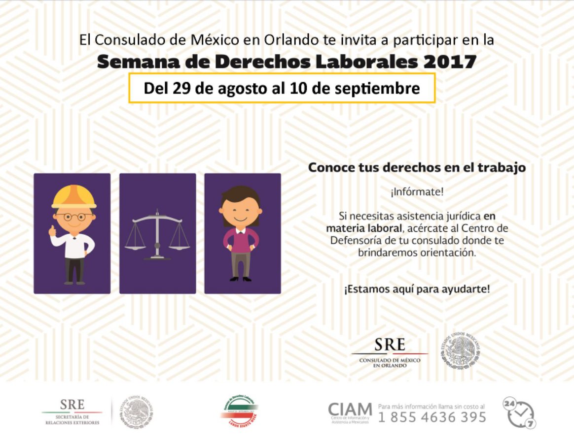 ConsulMexOrl's tweet photo. Estamos en la #SemanadeDerech... #SemanadeDerechosLaborales #Protecci #CentroDeDefensor https://t.co/ewXWnZAHp7 https://t.co/dwtVHXYQQl
