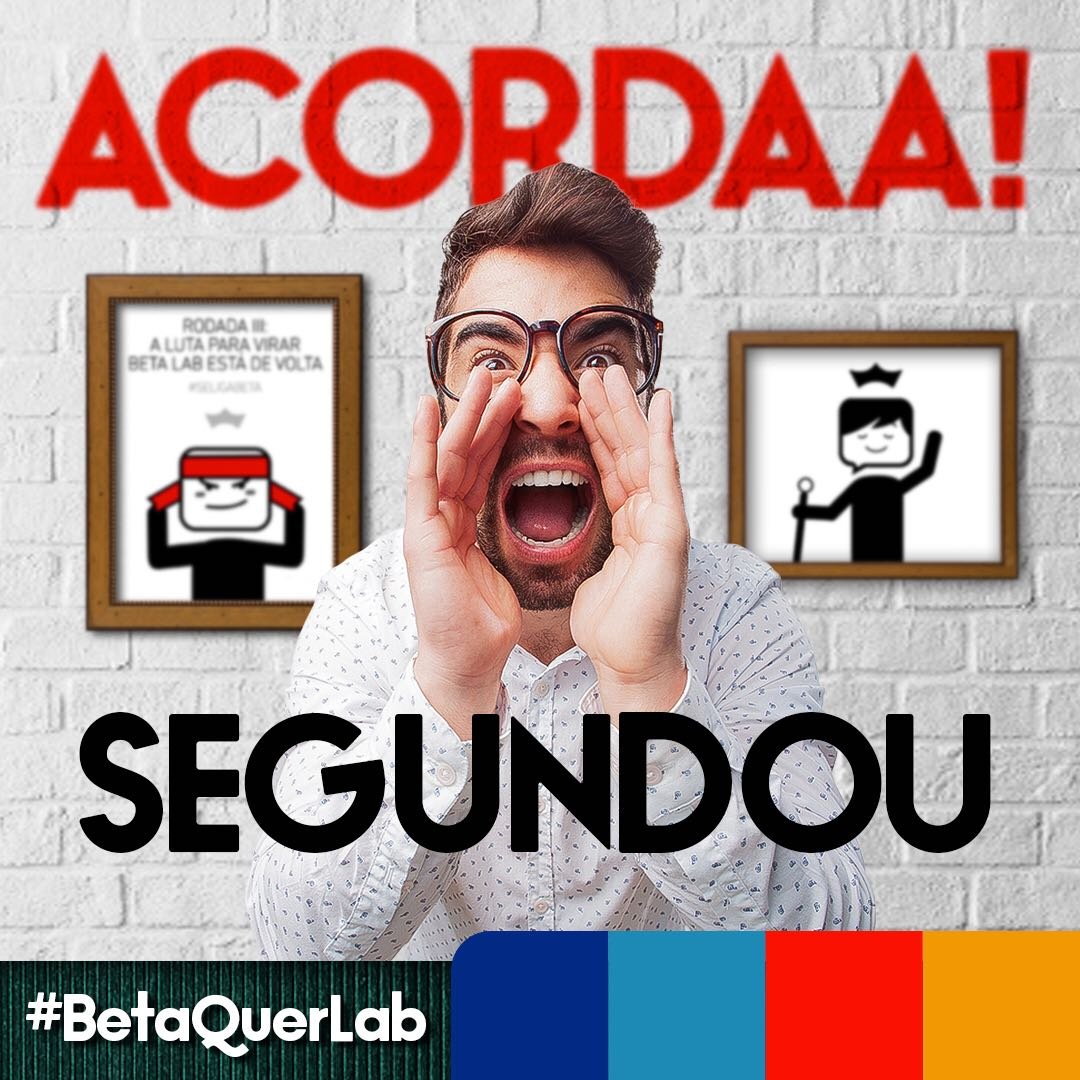 Baterias 100% carregadas, bora descarregar ela.
#BetaQuerLab