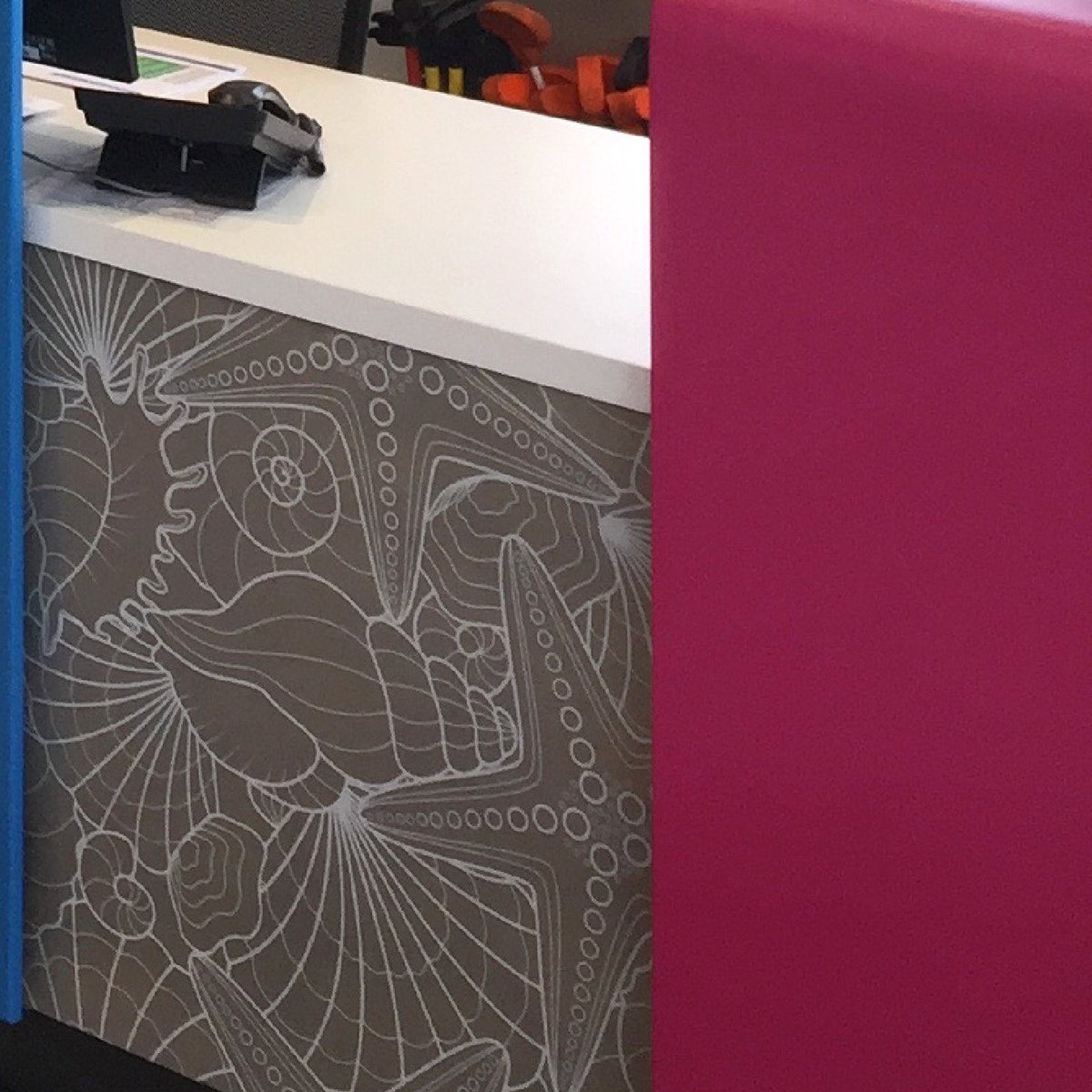 fruition_design's tweet photo. Design contrasts for reception area #experiencefruition #devondesign @BeverleyHoliday @GossJoinery @Devon_Hour @VisitDevon https://t.co/4KftLOabYP