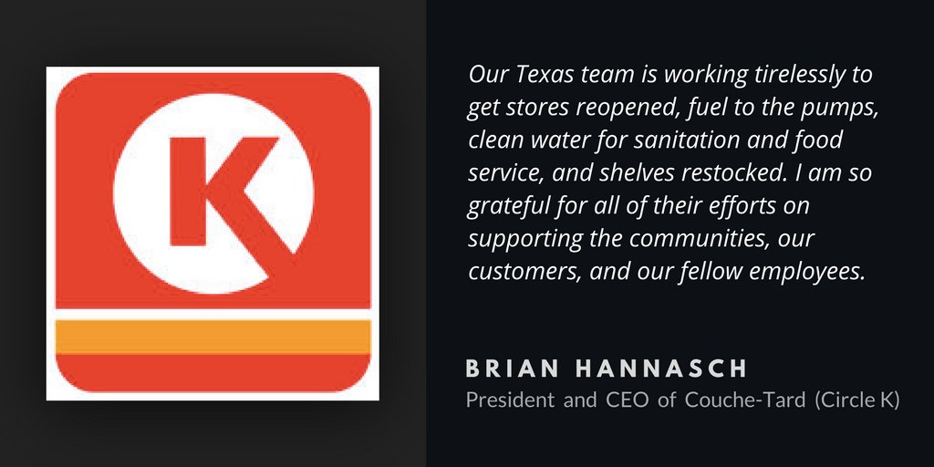 NACSonline's tweet photo. . @CoucheTardQc &amp; @CircleKStores are supporting Texas communities impacted by #HurricaneHarvey. #ConvenienceCares https://t.co/JORpJ8GPzg https://t.co/1zc6KCfVZu