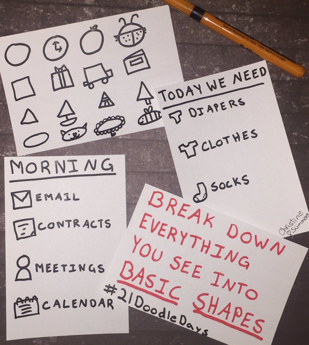 organizedcoach's tweet photo. Learn how to break down everything you see into Basic Shapes #21DoodleDays Day 3 https://t.co/Onvwyv9UvV