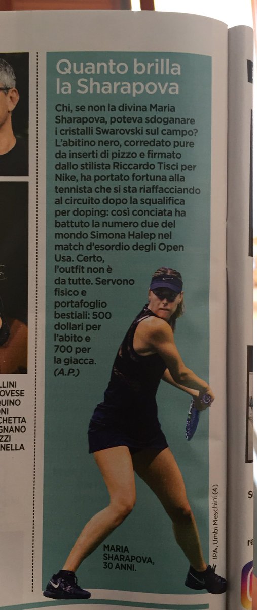 TheMasha_'s tweet photo. Talking about @MariaSharapova on the Italian magazine 'Panorama'! #sharapova #SharaFamily https://t.co/7r1NUNgetE