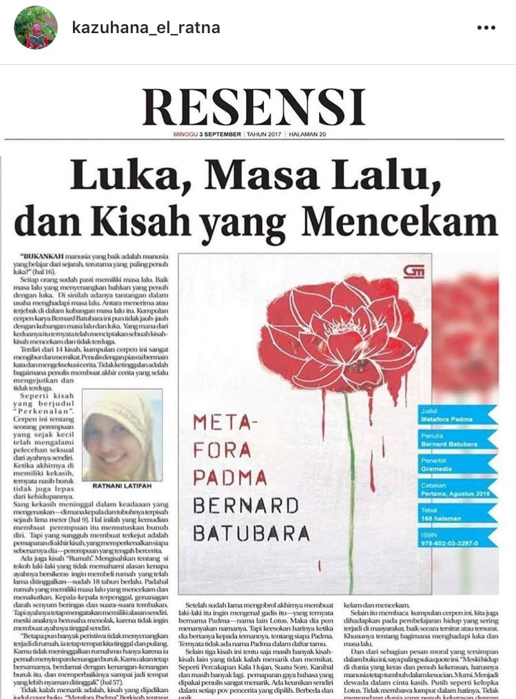 benzbara_'s tweet photo. lama gak baca resensi buku saya di media, barusan dapat kiriman ini dari seorang @pembacabara. #metaforapadma di radar sampit. terima kasih! https://t.co/1HvjaTkYKi