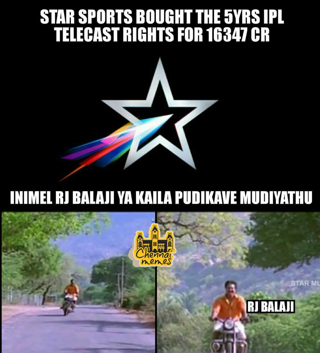 Kathirsudhakar3's tweet photo. @RJ_Balaji 😂 https://t.co/umdgQkxb6d