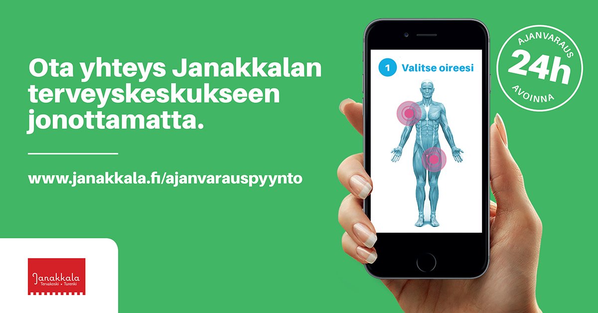 Janakkalassa nyt sähköinen ajanvaraus auki 24/7! #KlinikPro #Janakkala janakkala.fi/palvelut/terve…