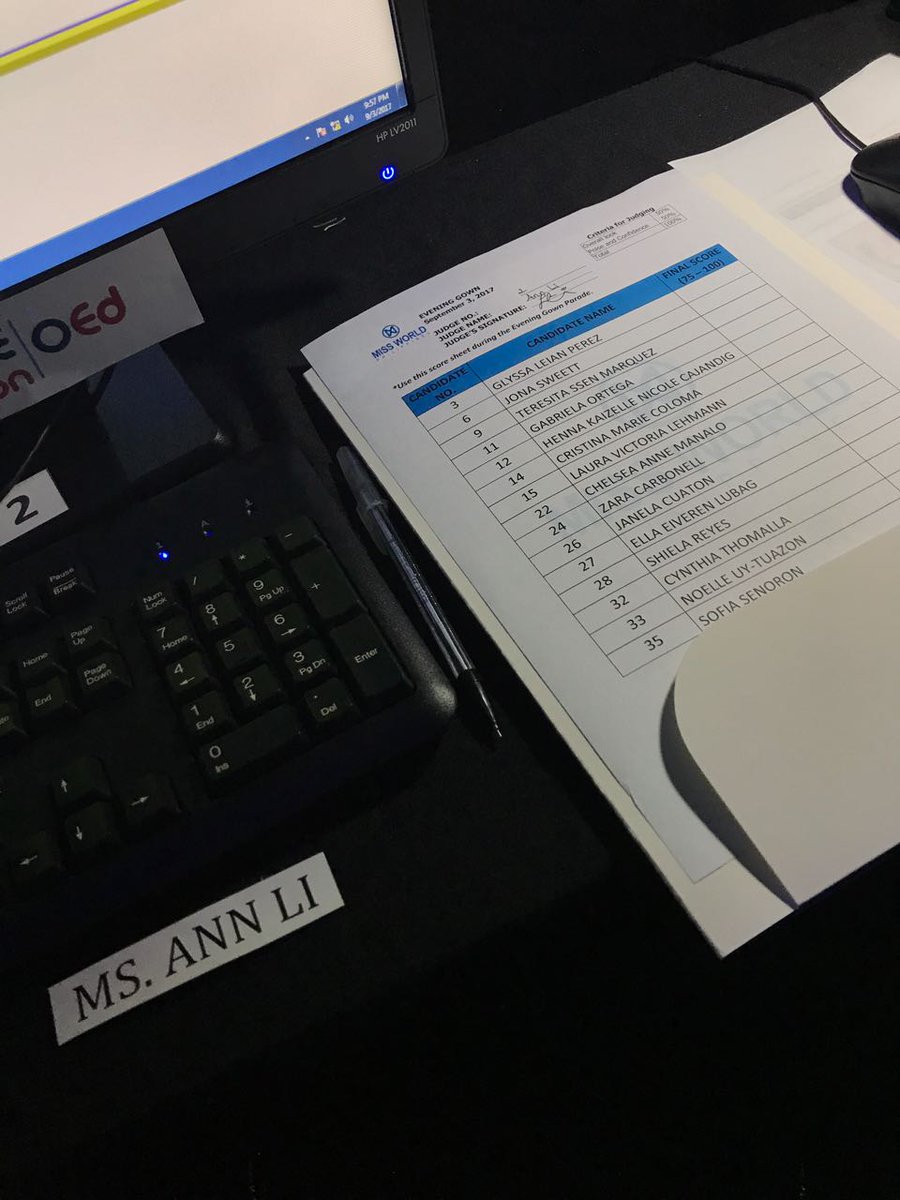 OfficialAnnLi's tweet photo. That special sheet @AnnLouieLi shared with selected few on last night's Miss World Philippines coronation night! #ANNLIxMissWorldPH https://t.co/Xvazp7S7WU