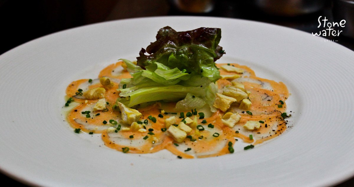 StoneWaterGrill's tweet photo. A sumptuous plate of smoked Salmon and Prawn capaccio ,served with Lime &amp; a fresh Salad; devour our Ceviche Salad at Stone Water Grill. https://t.co/UgxSQKxNIU