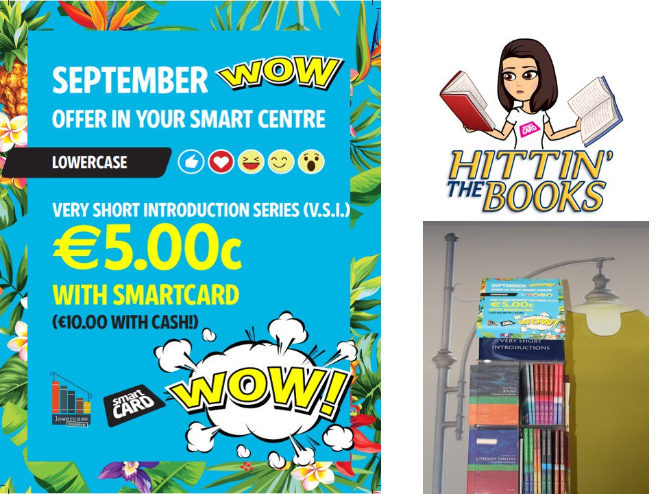 UCC_Smartcard's tweet photo. New Smartcard WOW offer available in Lowercase Bookshop!! #BookWorm #shortintroductionseries @ArasnaMacLeinn https://t.co/YTLMODCxu5