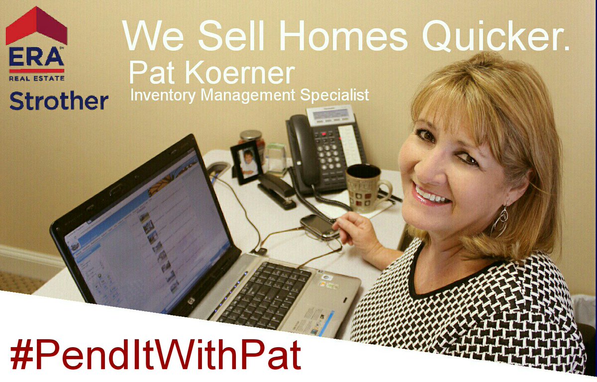 ERAStrother's tweet photo. We sell homes quicker with our Inventory Management Specialist Pat Koerner. #PendItWithPat #ERAstrother #CultureofSuccess #TeamERA https://t.co/NQKoxhRTU9