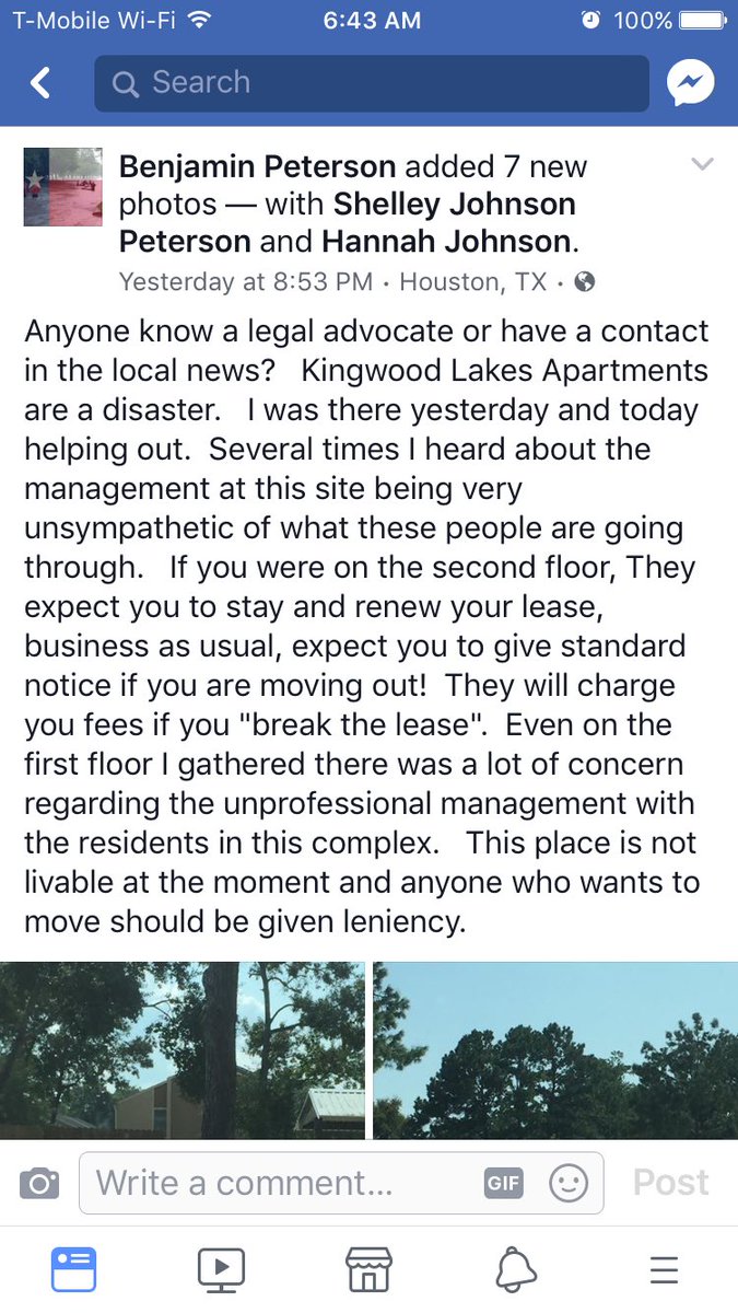 paperbaubles's tweet photo. Friends helping flooded out apartments in Kingwood. Mgmt company being unreasonable. #abc13eyewitness #khou11 #fox26 #KPRC2 #kingwoodstrong https://t.co/ZJ76AMk41L