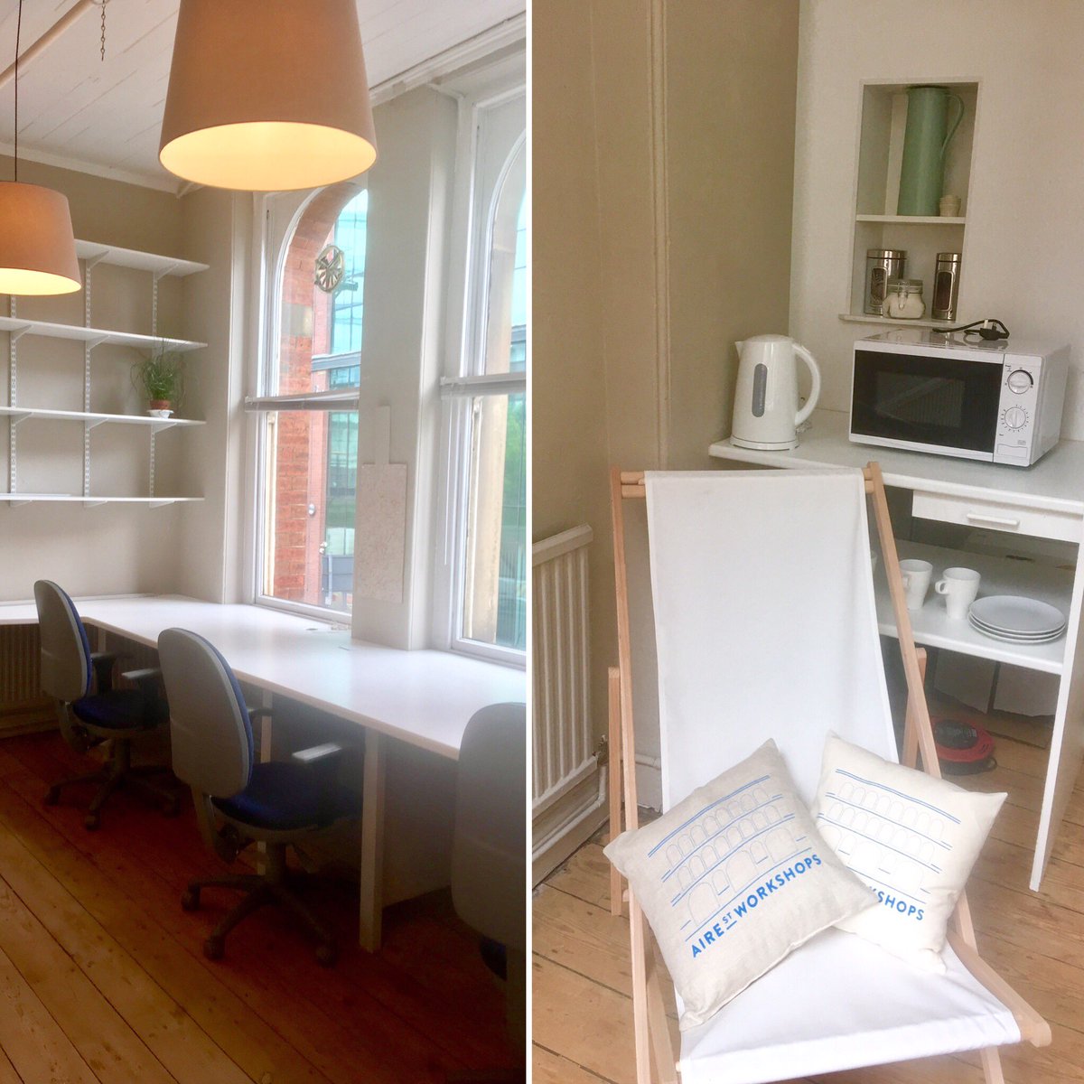 AireStWorkshops's tweet photo. Bright, cozy co-working now open @AireStWorkshops #leedscitycentre #flexiworkspace #nexttotrainstation #homecomforts #meetingspaceavailable https://t.co/iu17Z9bOy8