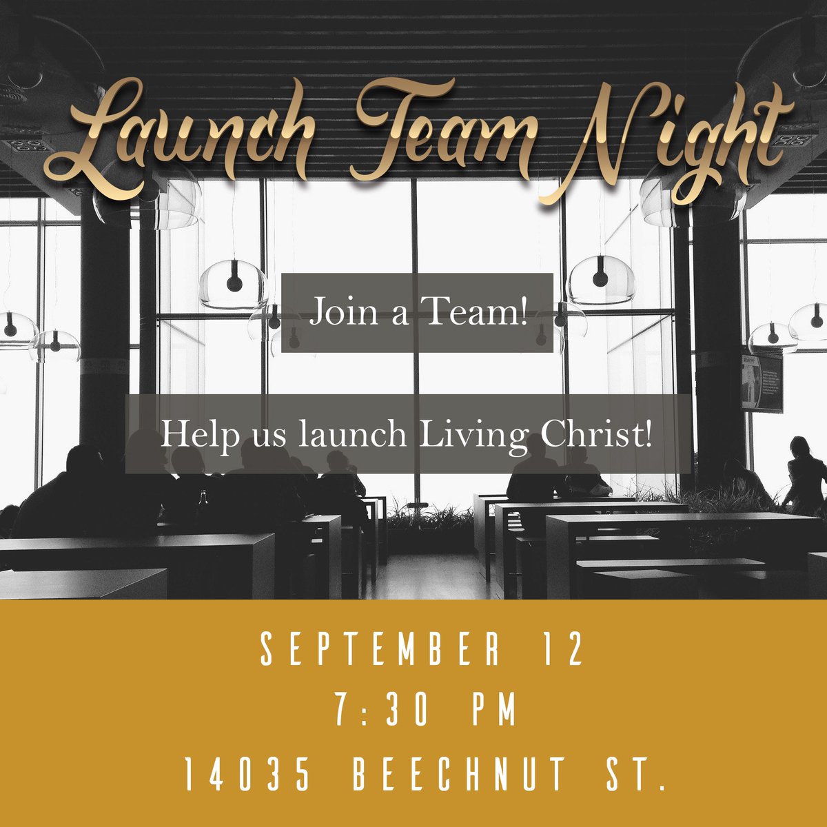 LivingChristHTX's tweet photo. Want to help us start Living Christ? Join us Sept.12 for more info! 
•Host Team
•Prayer Team
•Media Team
•Connect Team
•Serve Team https://t.co/Rto6aAAgAH