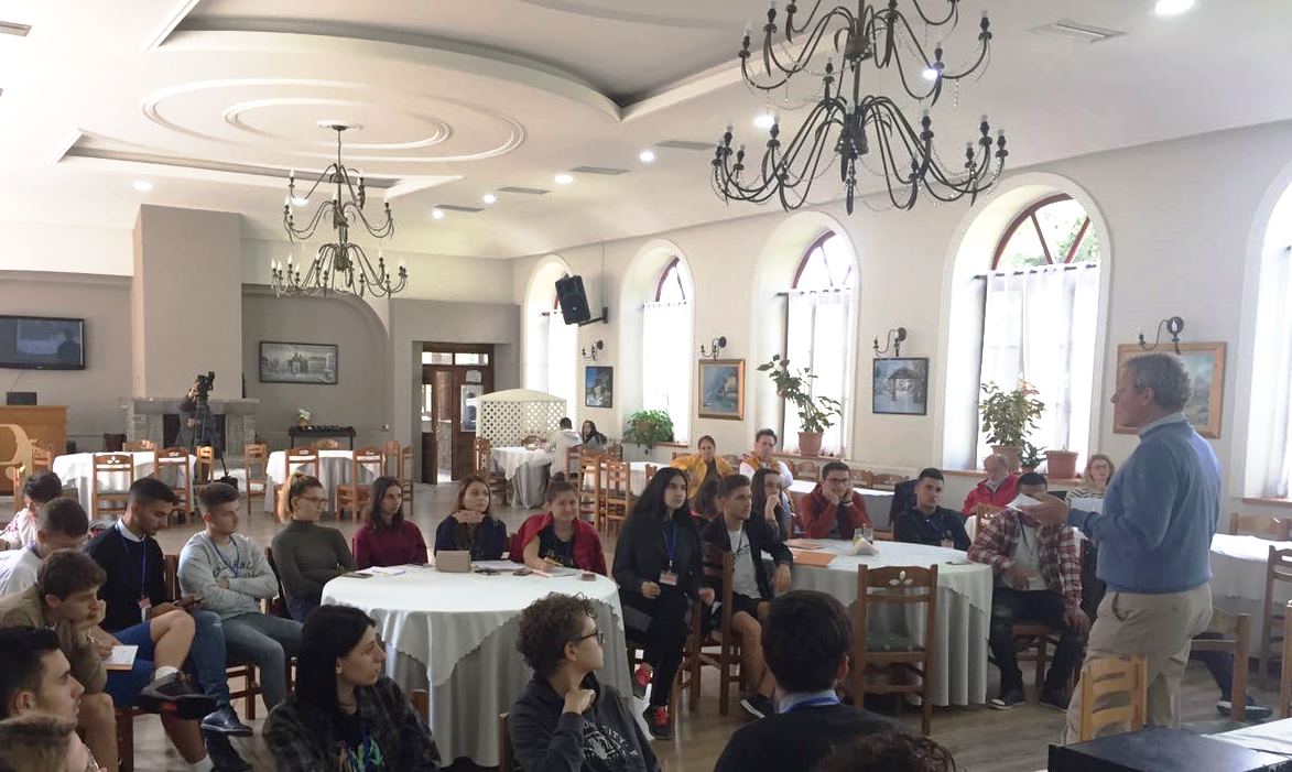 OSCEinAlbania's tweet photo. #WeStartTalking on Albania's Communist past - Amb. Borchardt gives
lecture: #AHRG #Voskopoja #HumanRights Academy. https://t.co/9mzFajOpZX https://t.co/abZMbsB3Nq