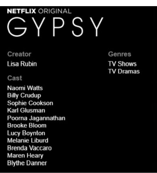 SpinoffJulsVal's tweet photo. @NetflixUK #RenewGypsy season2 #GypsyNetflix #NetlixLife @lnr516 @reedhastings @netflix @neilhunt #Gypsy is your originΓ‘l series give chance a gypsy!!! https://t.co/5YbpGNEeOC