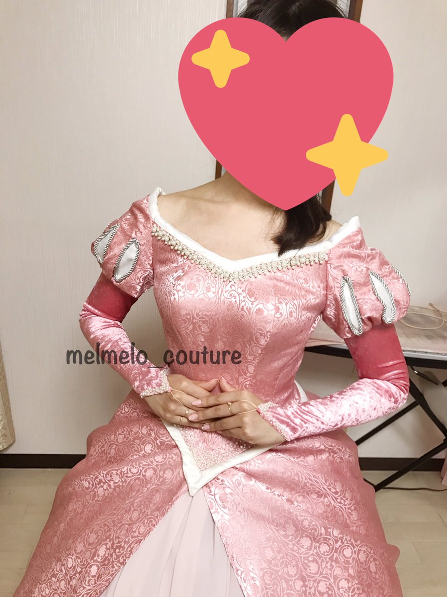 Melmelo Na Twitterze アリエル風 ピンクドレス完成いたしました Melmelo Na Twitterze アリエル風 ピンクドレス完成いたしました