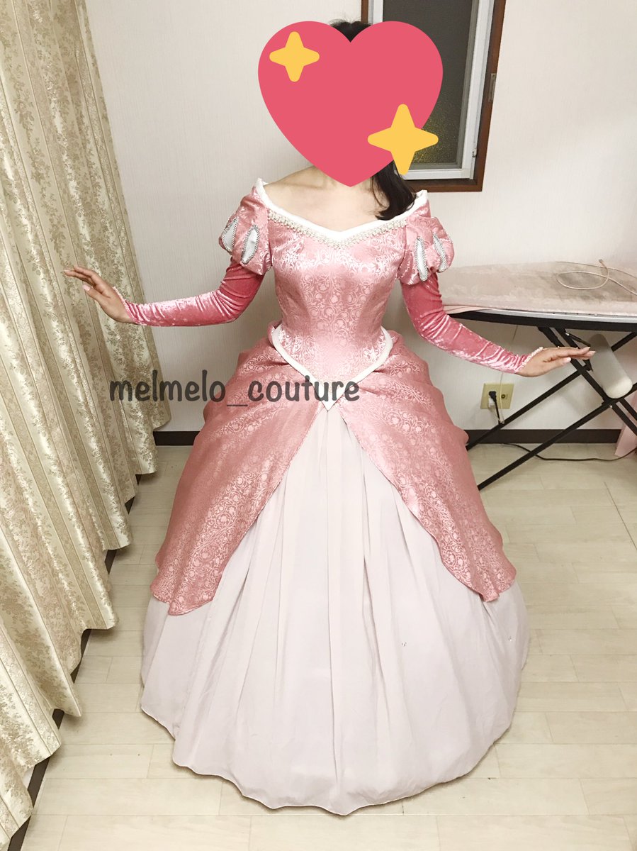 تويتر Melmelo Couture على تويتر アリエル風 ピンクドレス完成いたしました T Co Capcoq8blj