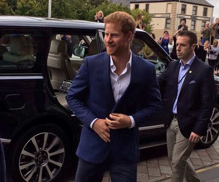hitsmcrnews's tweet photo. Prince Harry is at the Manchester Resilience Hub at @ashtonoldbaths to show his support to those affected by the Manchester Arena Attack. https://t.co/8PC10G0dpO